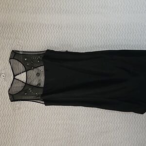 NWT Pearl Little black slip dress with rhinestone